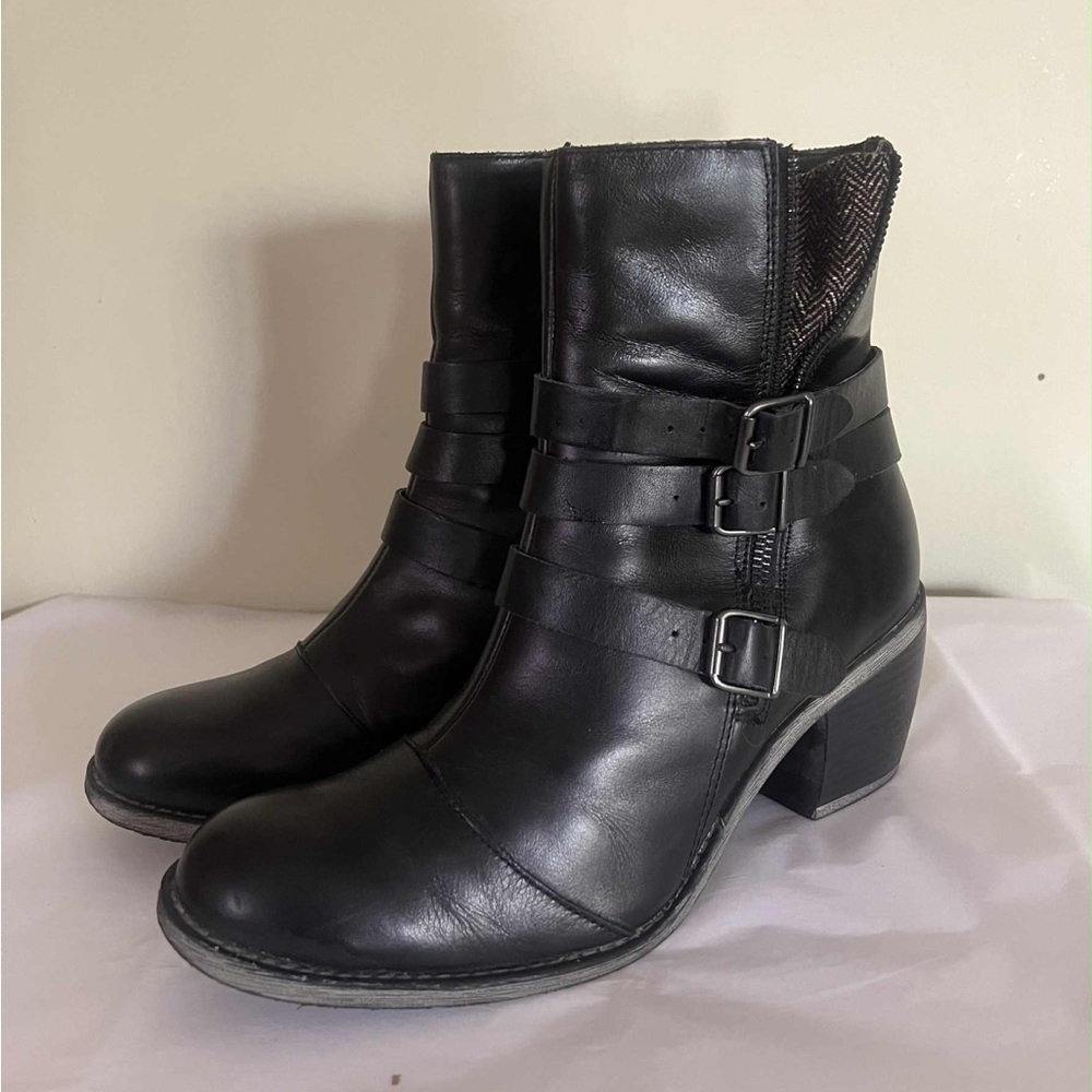 Hush Puppies Black Heeled Boots